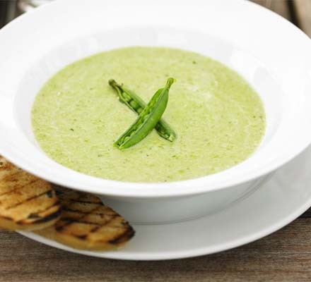 Fresh pea & lovage soup recipe 