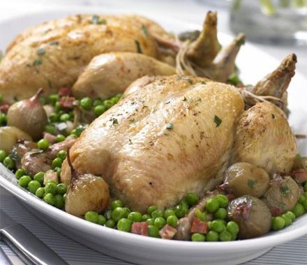 Herb-roast chicken recipe