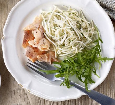 Celeriac tartare with smoked trout recipe 
