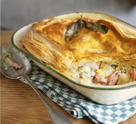 Ham, leek & potato pie recipe 