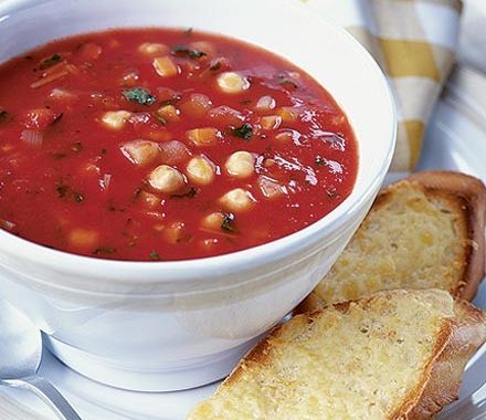 Autumn vegetable soup with cheesy toasts recipe