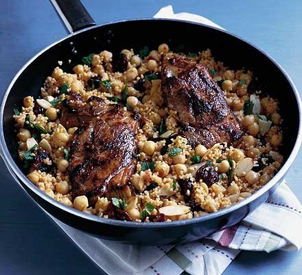 One-pan lamb & couscous recipe 
