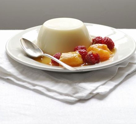 Vanilla jellies with apricot & raspberry compote recipe 
