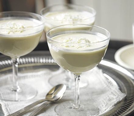 White choc & cardamom mousses recipe