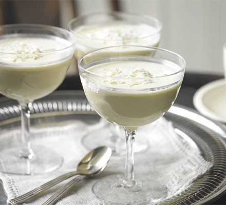 White choc & cardamom mousses recipe 