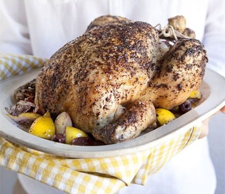 Chicken with lemons, sumac & spiced yogurt recipe