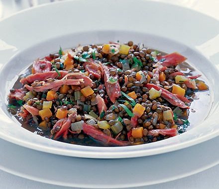 Ham hock & lentils recipe