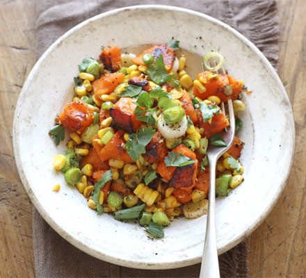 Buttered sweetcorn & squash recipe 