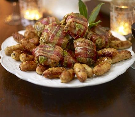 Streaky stuffing parcels recipe