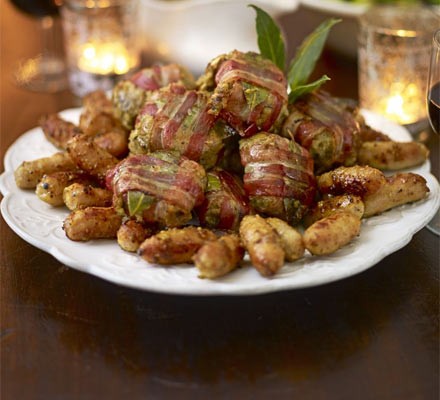 Streaky stuffing parcels recipe 