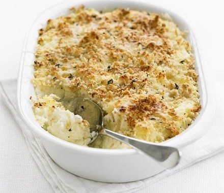 Garlic mash potato bake recipe