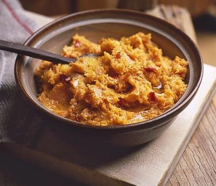 Roast sweet potato, squash & garlic mash recipe