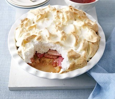 Rhubarb & ginger queen of puddings recipe