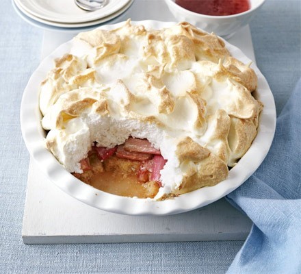 Rhubarb & ginger queen of puddings recipe 