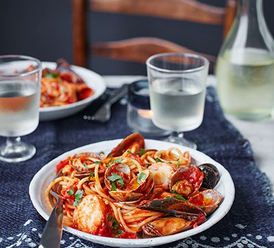 Spicy seafood spaghetti recipe 