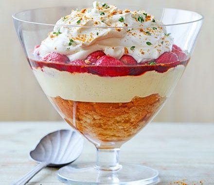 Strawberry & elderflower trifle recipe