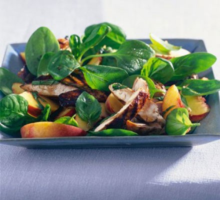 Balsamic chicken & peach salad recipe 