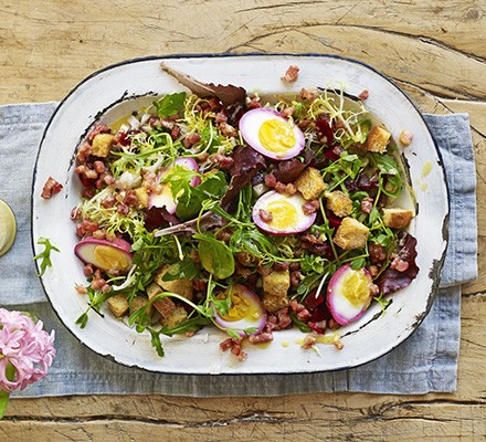 Egg, beetroot & bacon salad recipe 