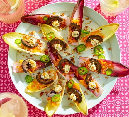 Charred chicory cups & walnut brittle recipe 