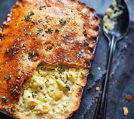 Cheddar cheese & shallot pie with fennel seed pastry recipe