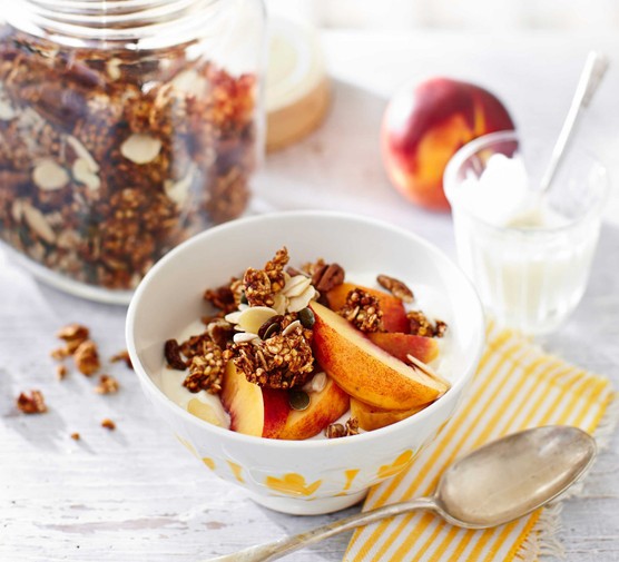 Date & buckwheat granola with pecans & seeds recipe 