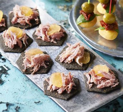 Ham & stem ginger thins recipe
