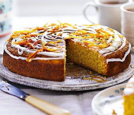 Orange & coriander drizzle cake recipe