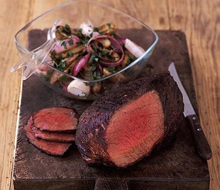 Soy-glazed beef recipe
