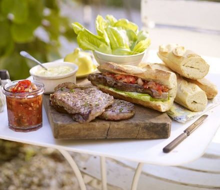 Sirloin steak sandwiches recipe