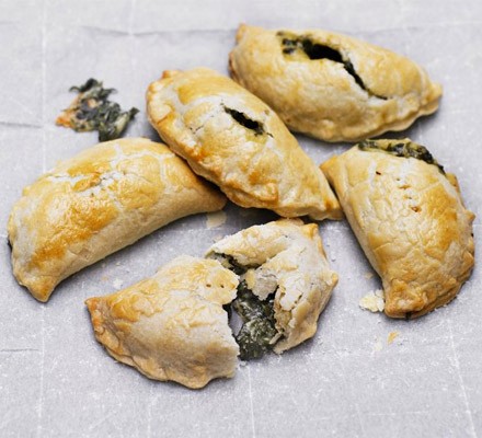 Cheese & spinach pasties recipe 