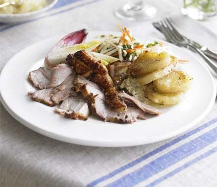 Turnip, potato & mustard gratin recipe