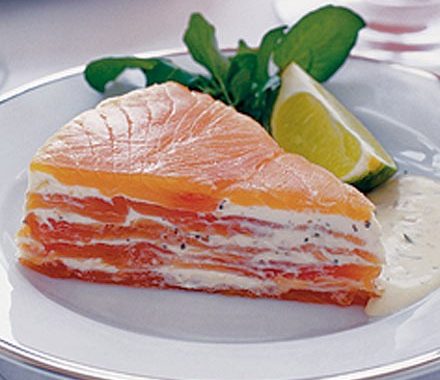 Smoked salmon gateau recipe