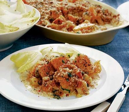 Pumpkin & potato gratin recipe