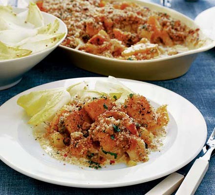 Pumpkin & potato gratin recipe 