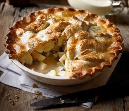 Apple & ginger pie with walnut pastry recipe