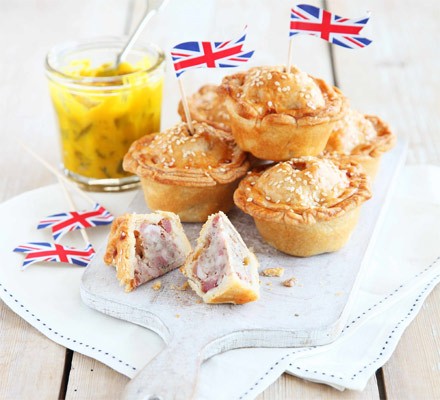 Mini pork pies with piccalilli  recipe 