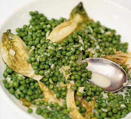 Braised lettuce with peas recipe 