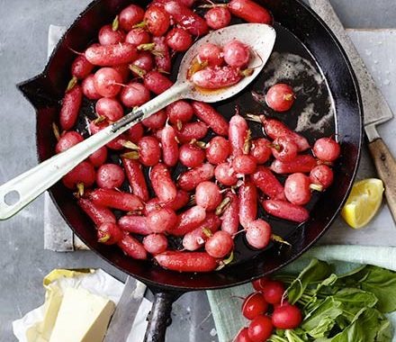 Brown butter basted radishes recipe