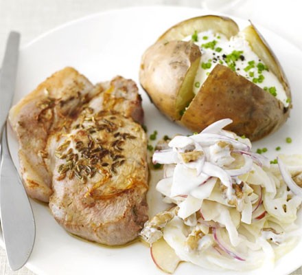 Fragrant pork with fennel slaw recipe 
