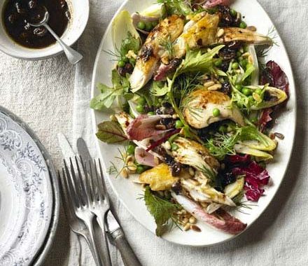 Warm chicken & chicory salad recipe