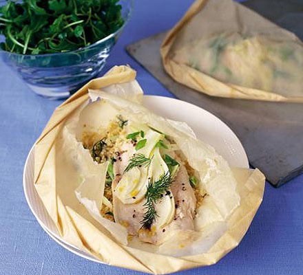 Trout & fennel parcels recipe 