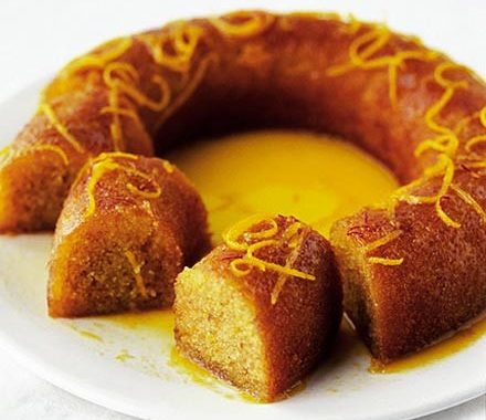 Orange & saffron syrup cake recipe