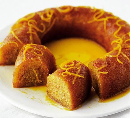 Orange & saffron syrup cake recipe 