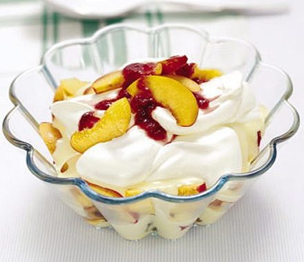 Peach Melba trifle recipe