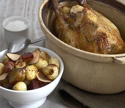 Truffle-stuffed guinea fowl recipe
