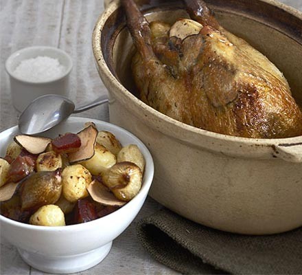 Truffle-stuffed guinea fowl recipe 