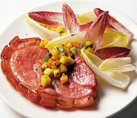Gammon with pineapple salsa recipe