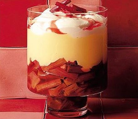 Rhubarb & custard trifle recipe