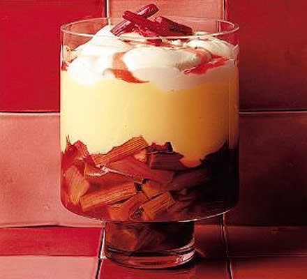 Rhubarb & custard trifle recipe 