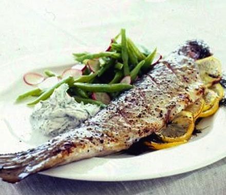 Tangy trout with a simple garden salad recipe